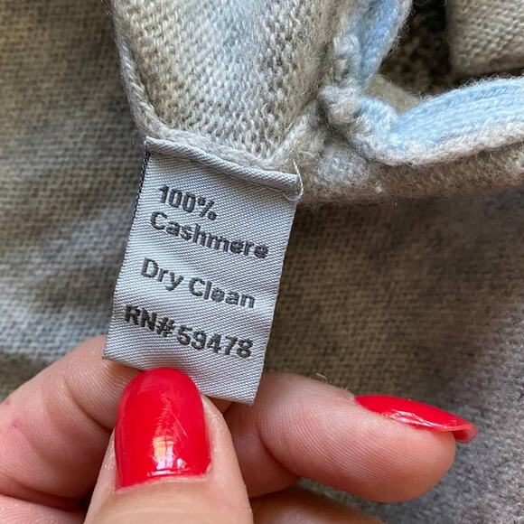 NWOT Allaway 100% Cashmere Long Sleeve Sweater Gray Blue Size Small - Picture 4 of 7